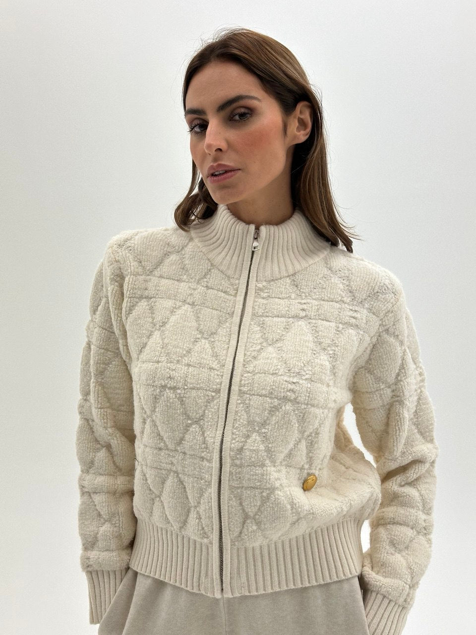 Giulia Strickjacke mit Reißverschluss