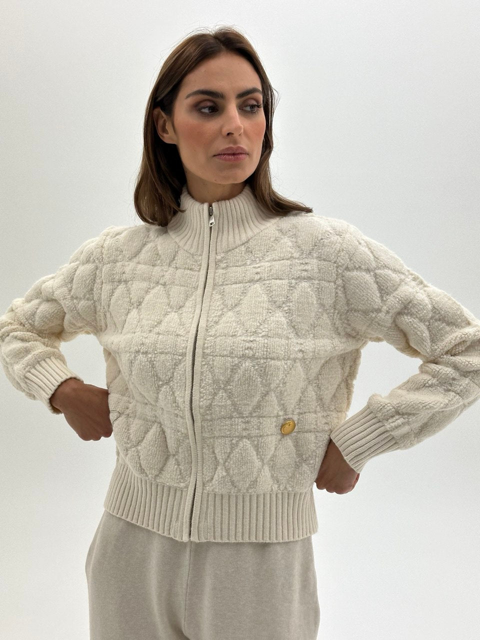 Giulia Strickjacke mit Reißverschluss