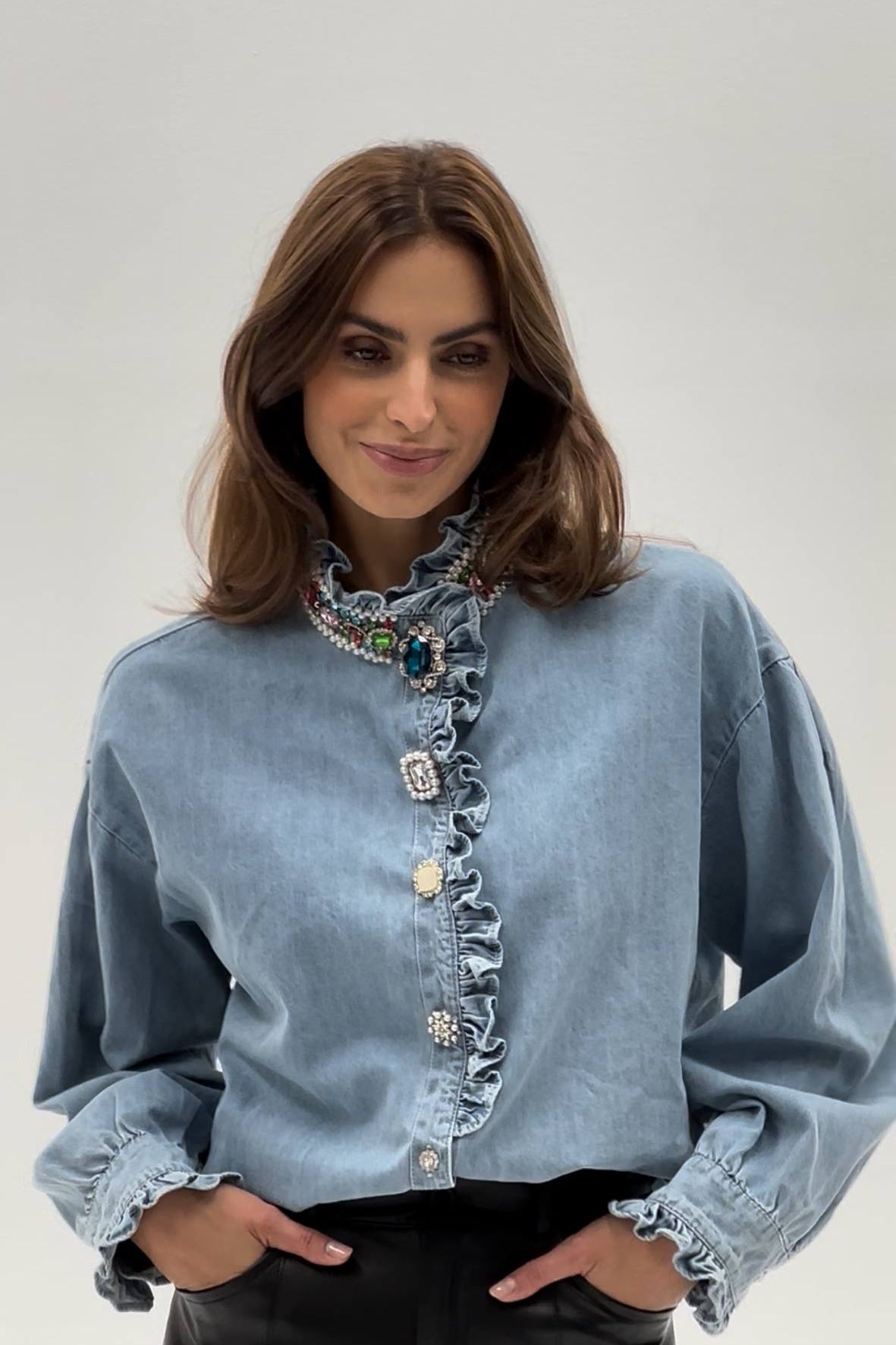 Lässige Denim Bluse