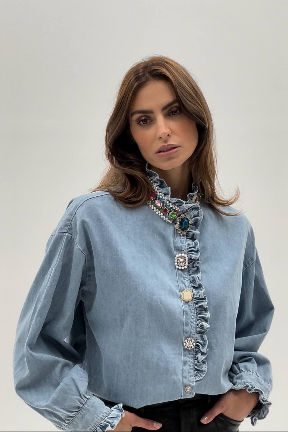 Lässige Denim Bluse