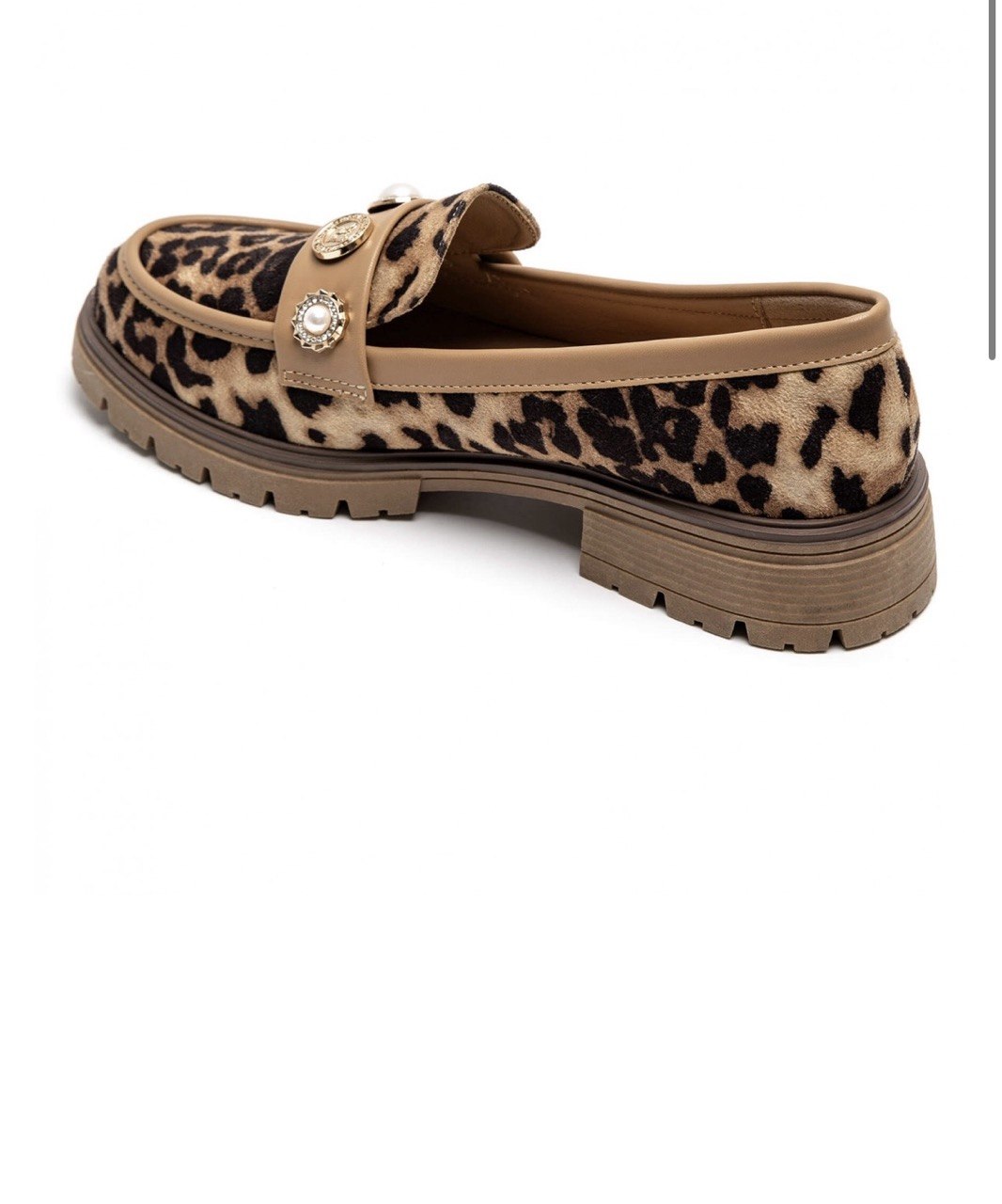 Leopard Loafer mit Schmuckdetails – Wild Elegance