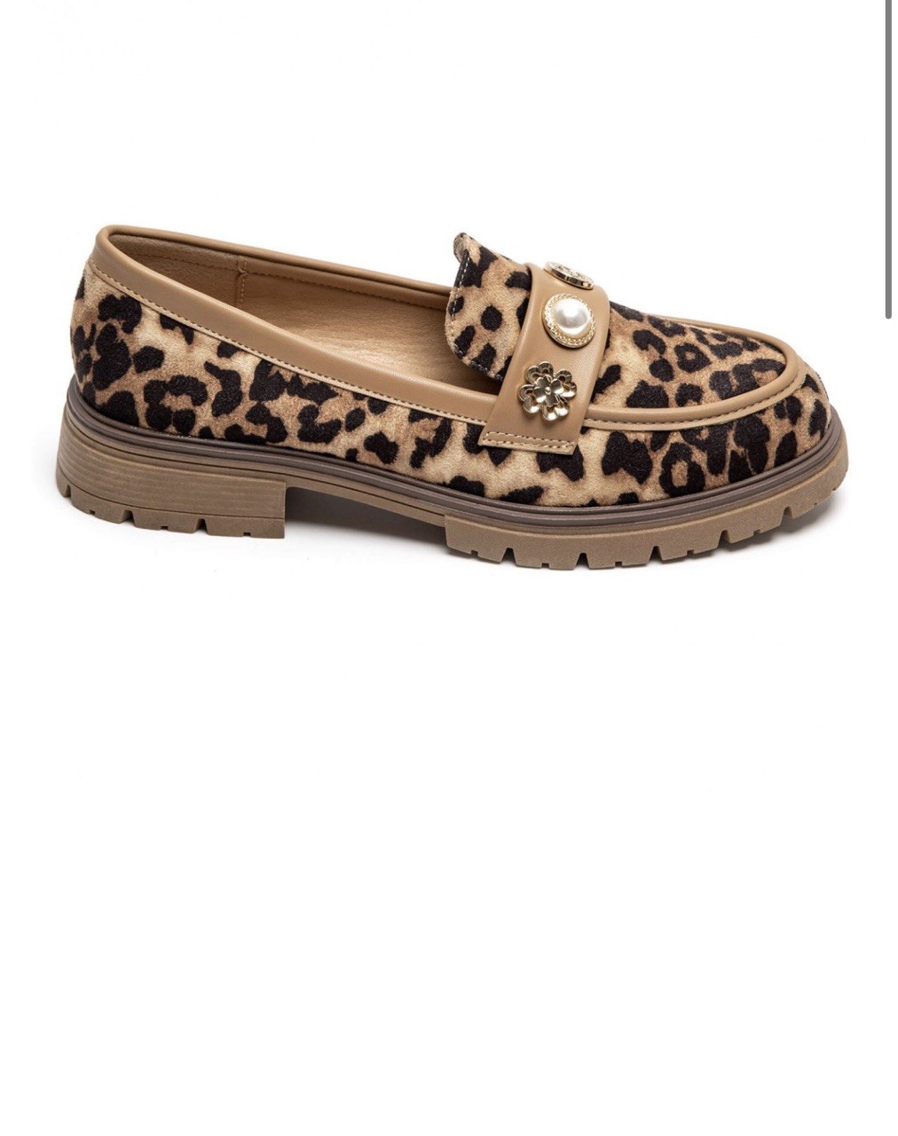 Leopard Loafer mit Schmuckdetails – Wild Elegance