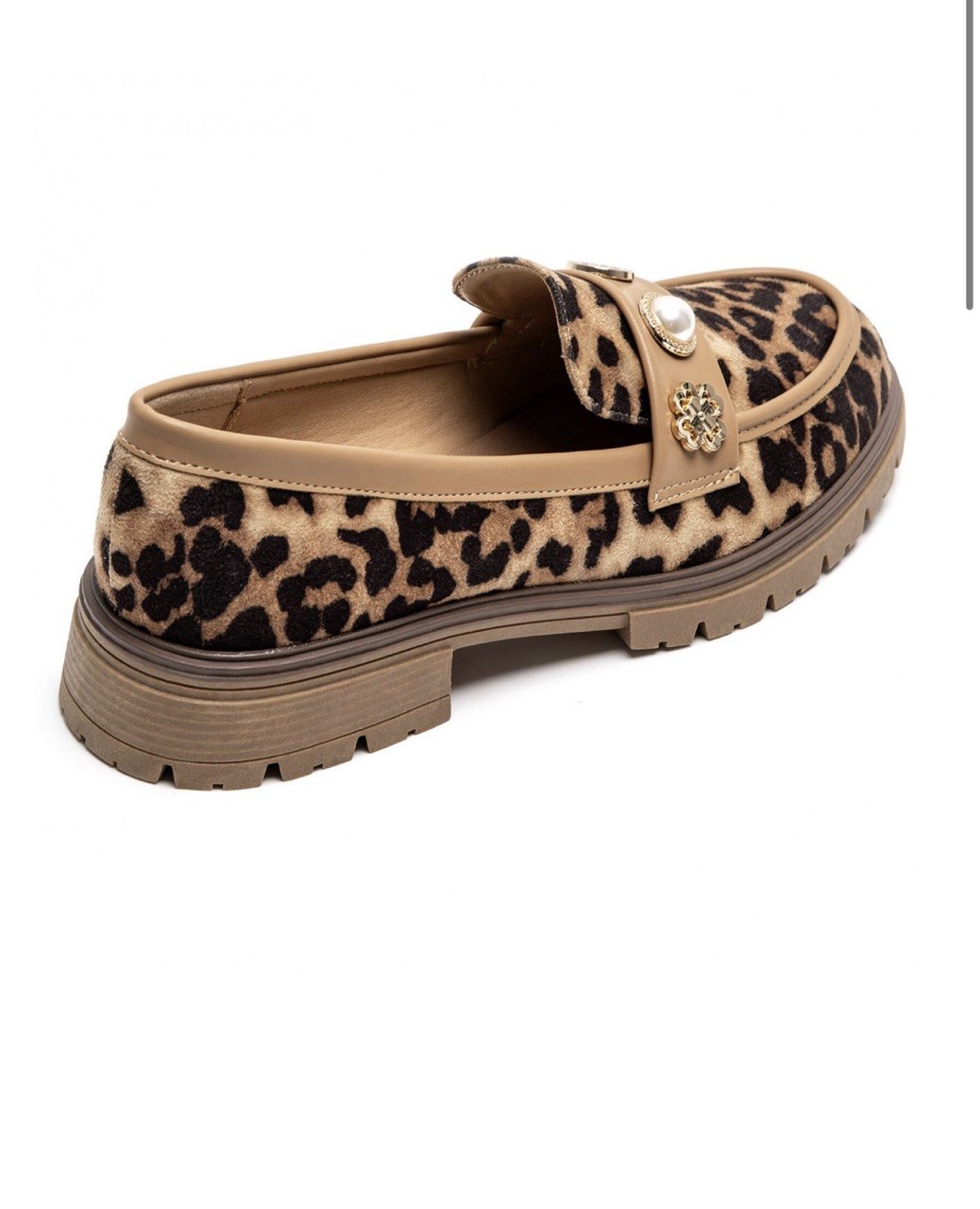 Leopard Loafer mit Schmuckdetails – Wild Elegance