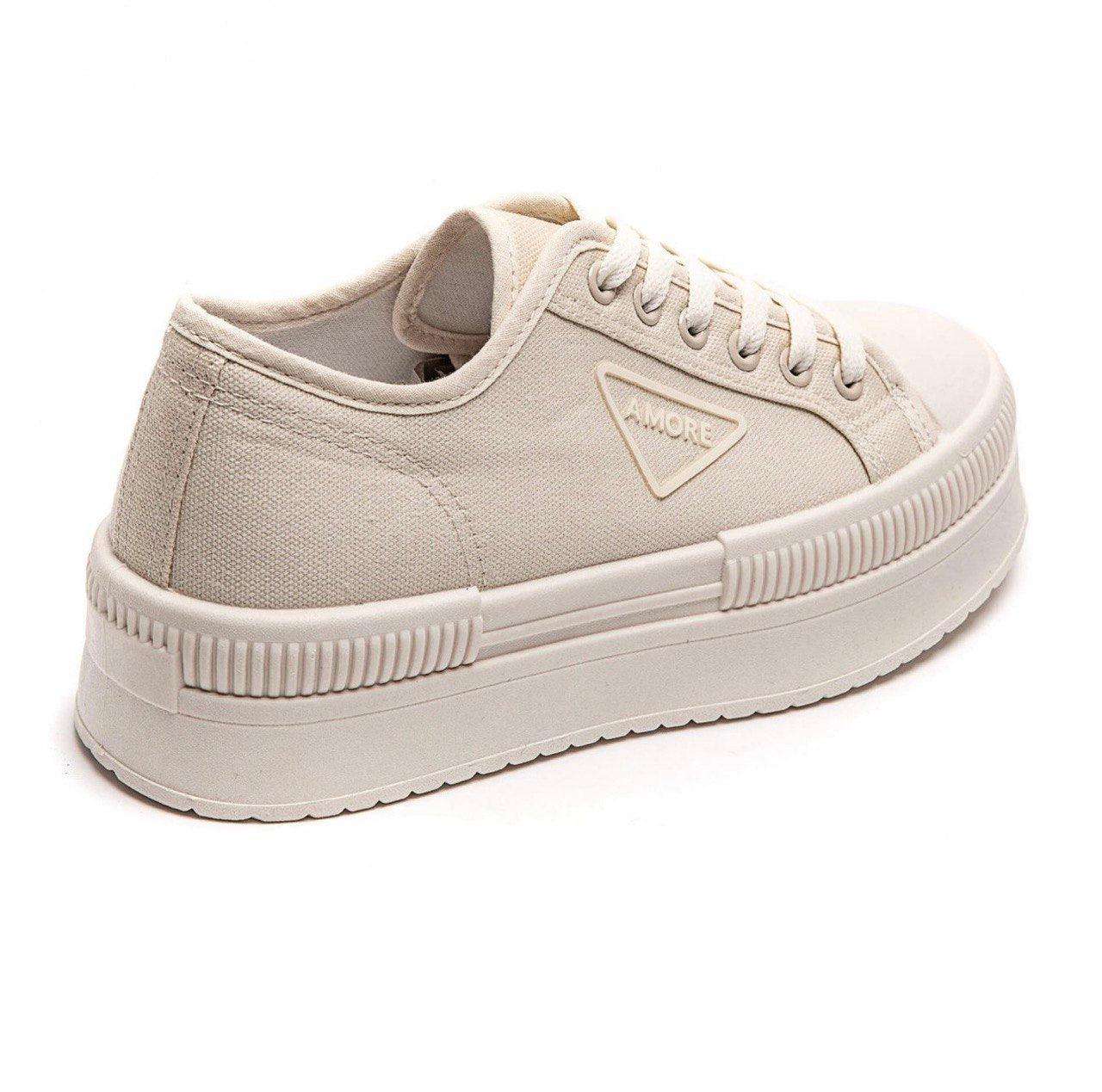 Beige Plateau-Sneaker – Soft Minimal