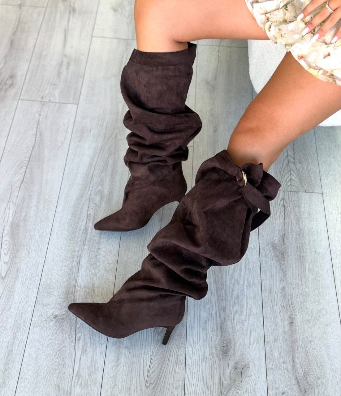 Sienna Fold-Over Velours Boots