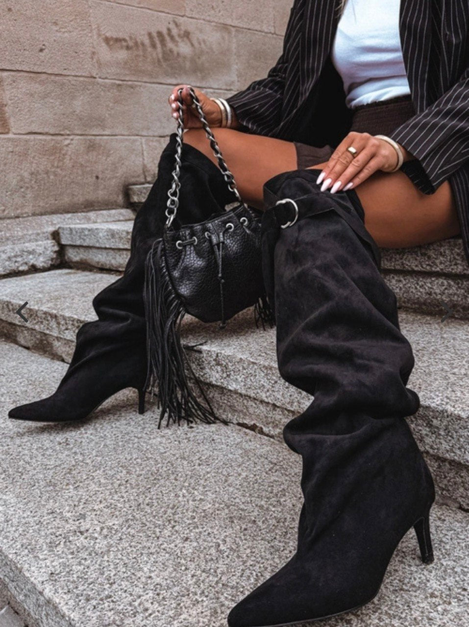Sienna Fold-Over Velours Boots