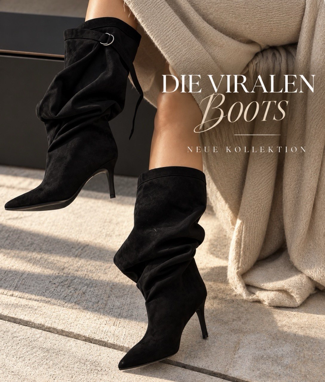 Manuela – Velours Slouch Boots