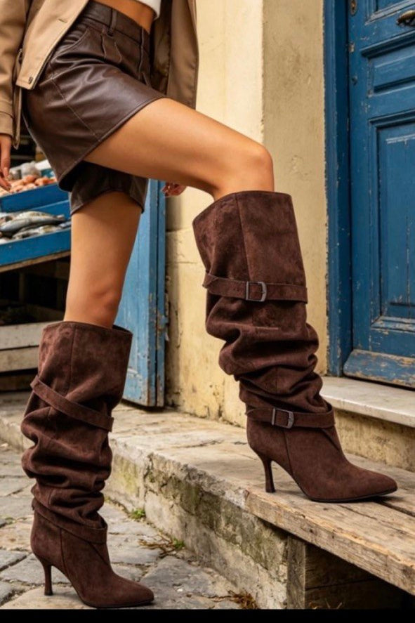 SAVANNA – Slouch-Stiefel mit Absatz