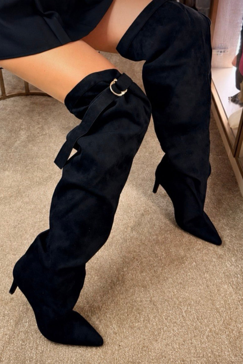 Sienna Fold-Over Velours Boots