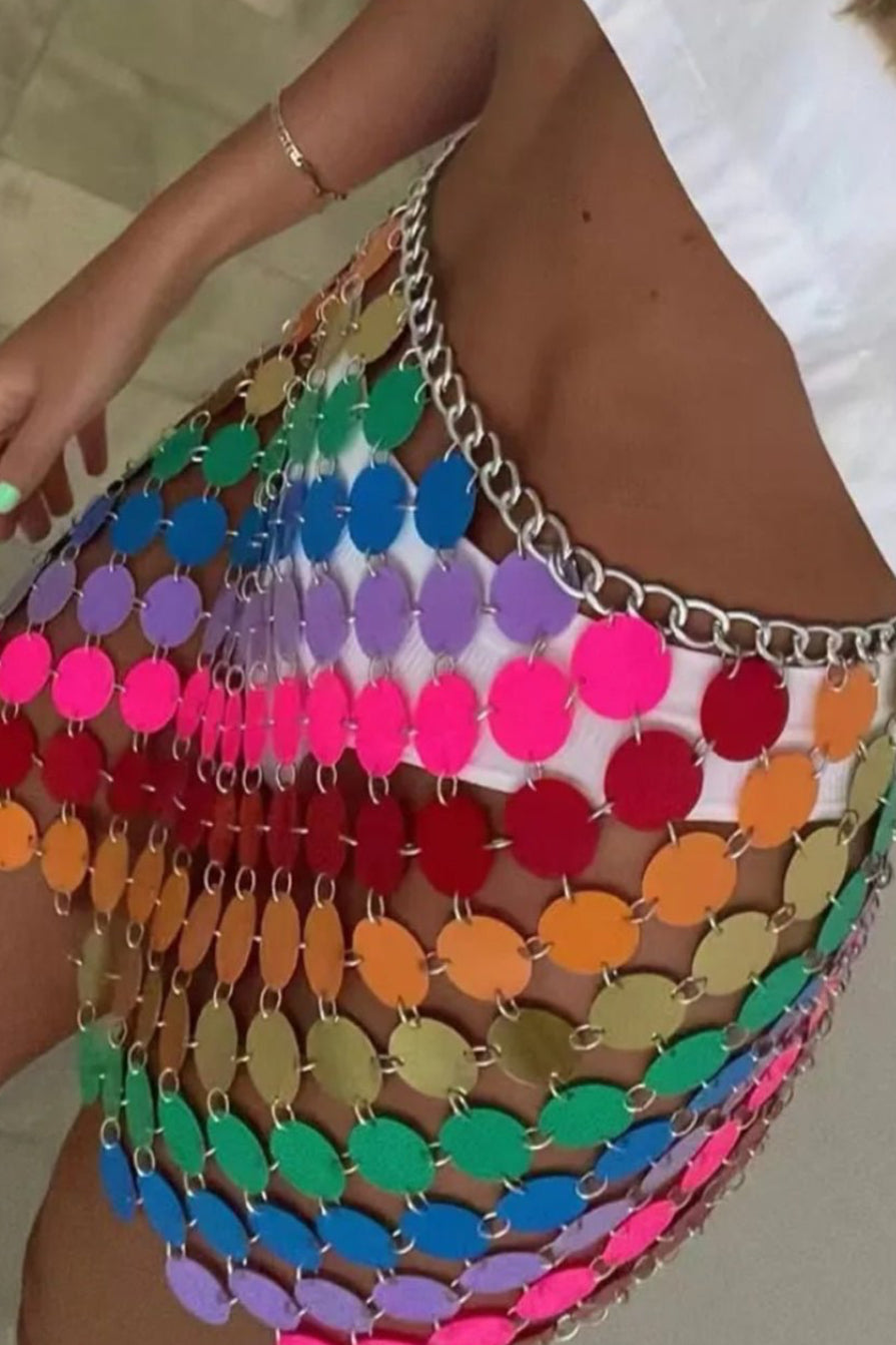 Transparenter Beach-Rock mit bunten Details
